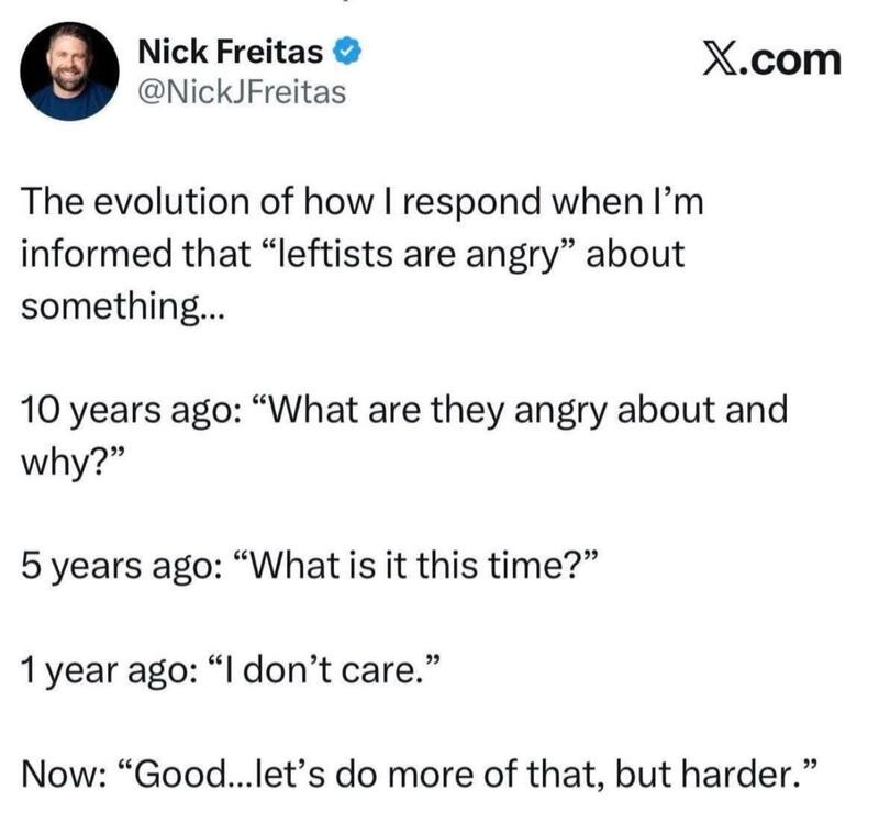 The evolution of how I respond when I'm informed that 