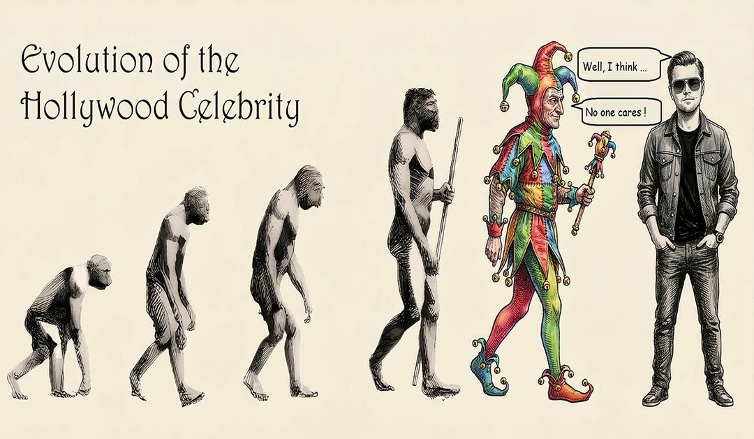 Evolution of the Hollywood Celebrity. Well, I think... No one cares!
