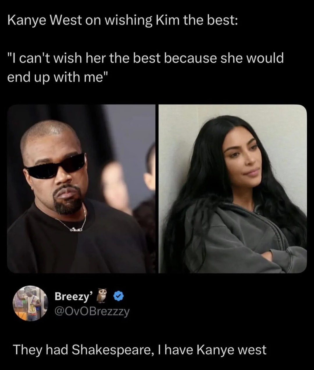 Kanye West on wishing Kim the best: 