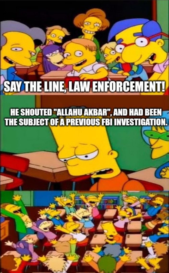 SAY THE LINE, LAW ENFORCEMENT! HE SHOUTED 