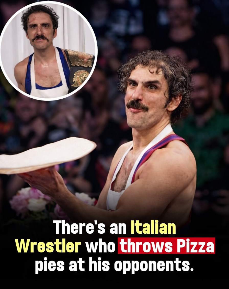 There's an Italian Wrestler who throws Pizza pies at his opponents.