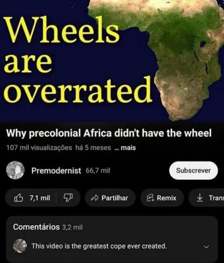 Wheels are overrated. Why precolonial Africa didn't have the wheel.
