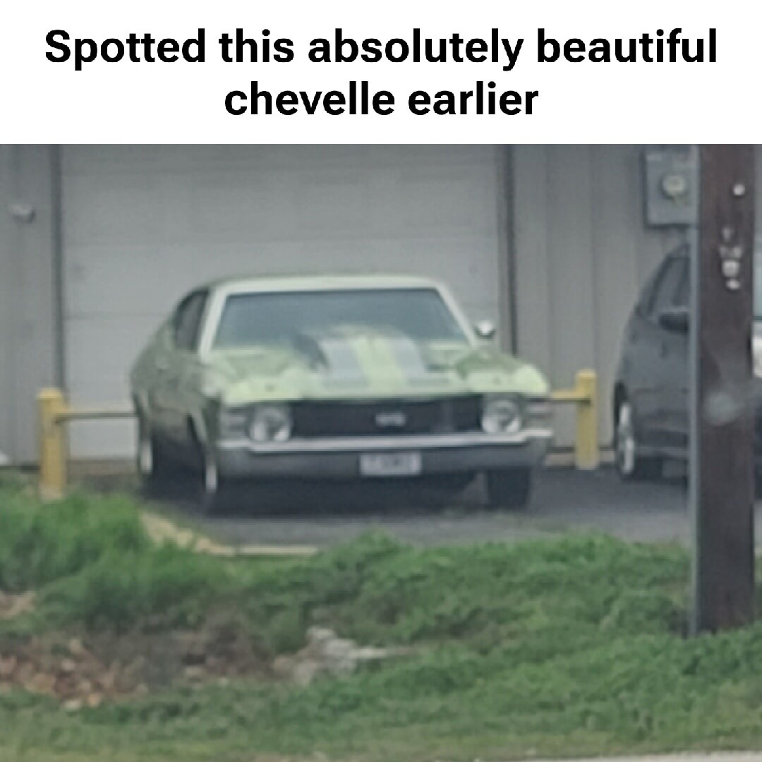 Spotted this absolutely beautiful chevelle earlier