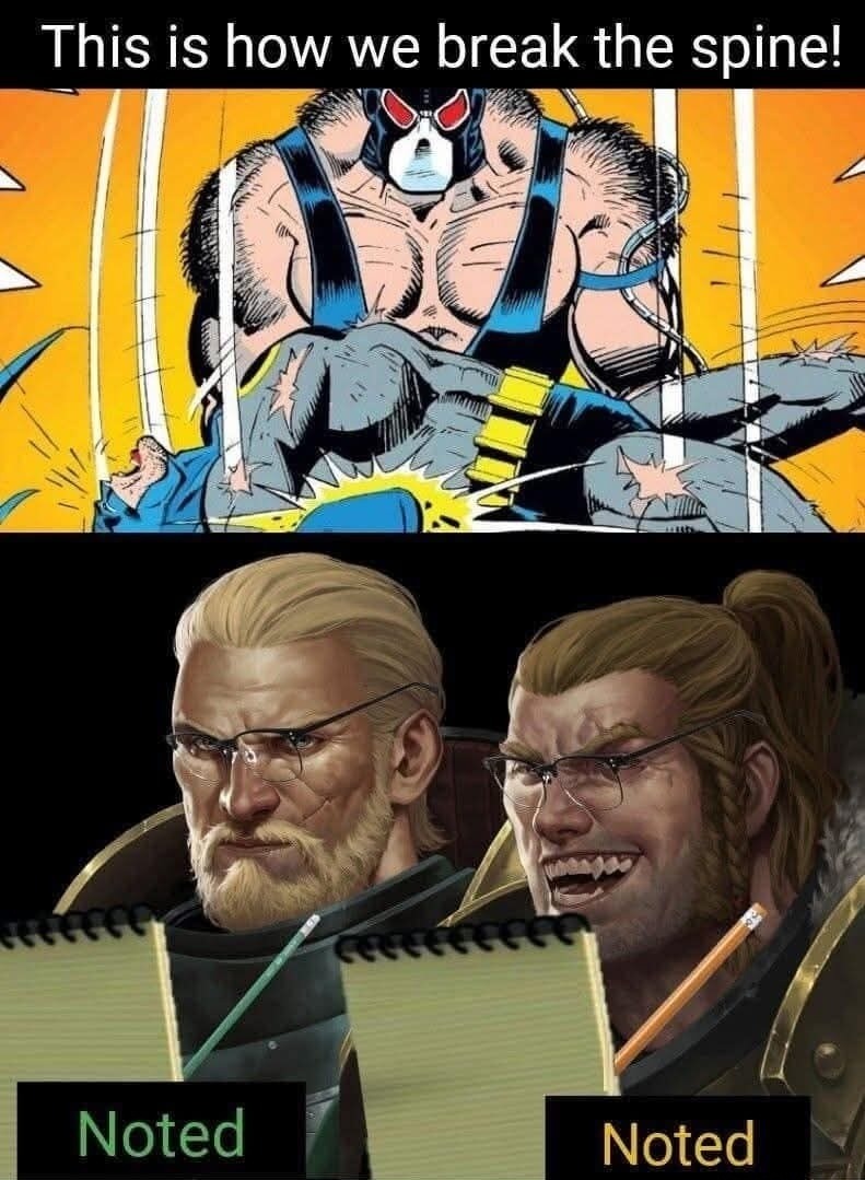 This is how we break the spine! Noted Noted