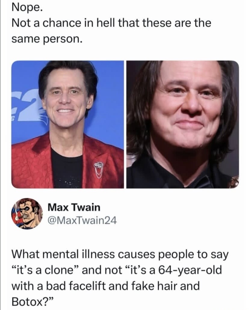 Nope. Not a chance in hell that these are the same person. What mental illness causes people to say 