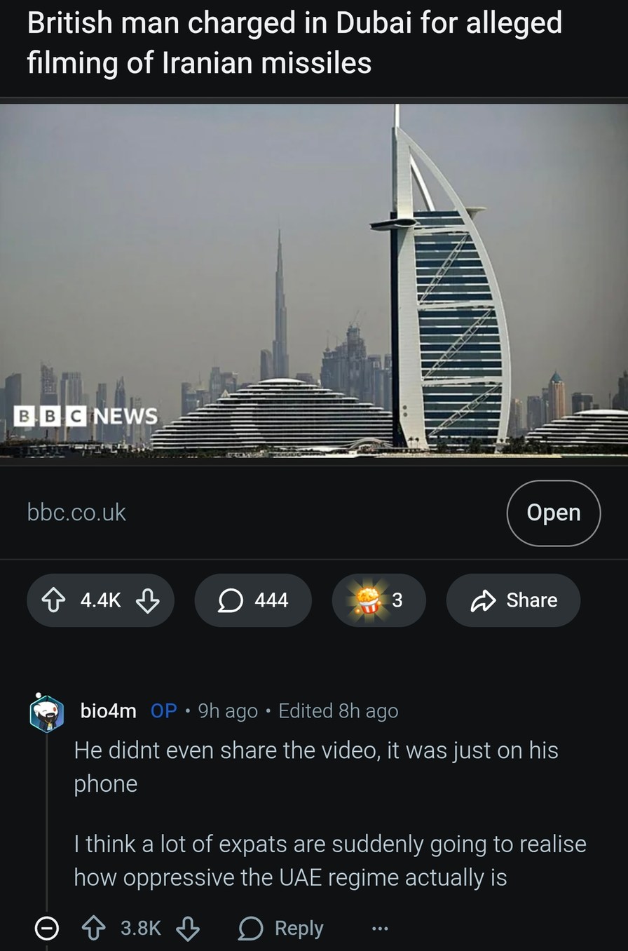 British man charged in Dubai for alleged filming of Iranian missiles