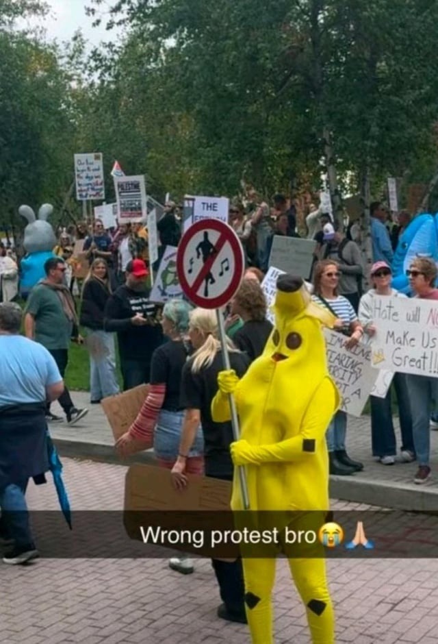 Wrong protest bro