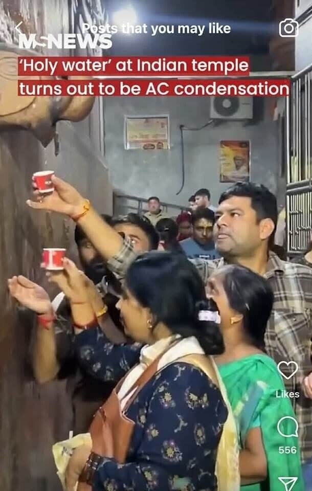 M-NEWS 'Holy water' at Indian temple turns out to be AC condensation