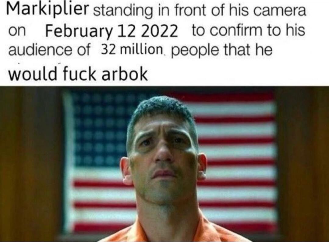 Markiplier standing in front of his camera on February 12 2022 to confirm to his audience of 32 million people that he would fuck arbok