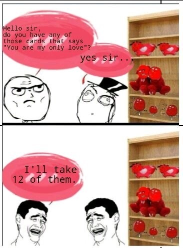 Hello sir, do you have any of those cards that says 