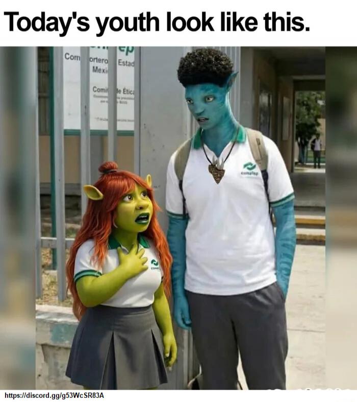 Today's youth look like this.