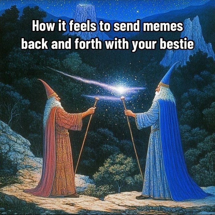 How it feels to send memes back and forth with your bestie