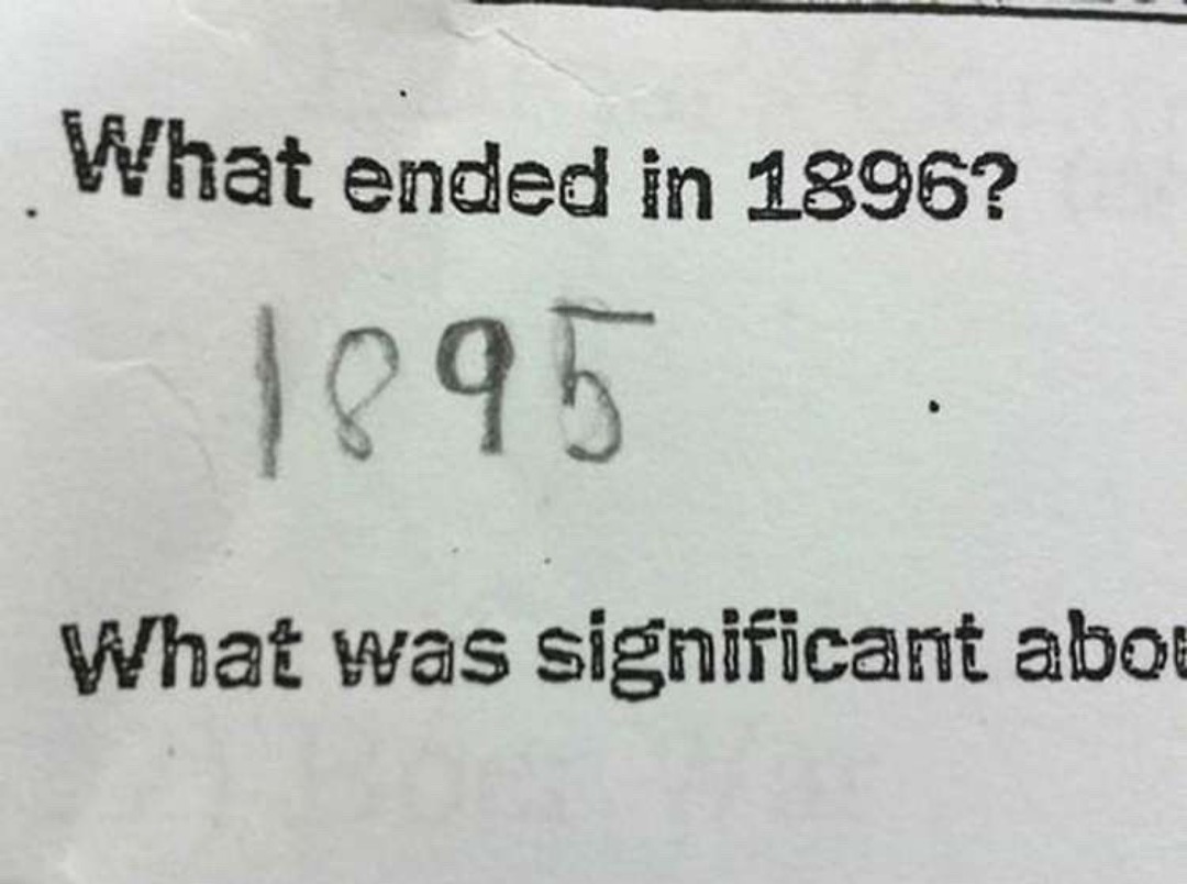 What ended in 1896? 1895 What was significant about