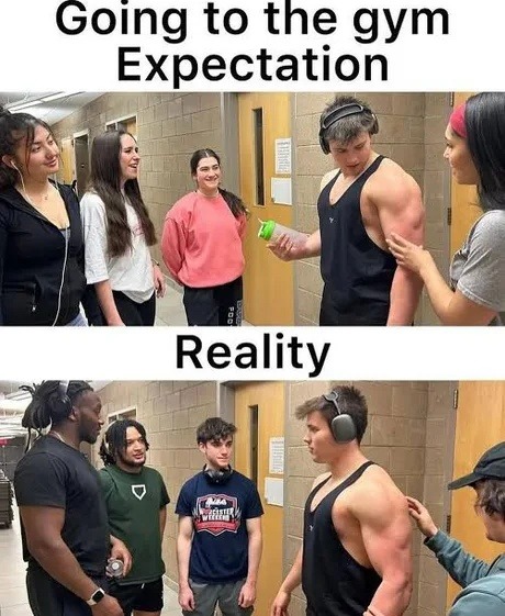 Going to the gym Expectation Reality