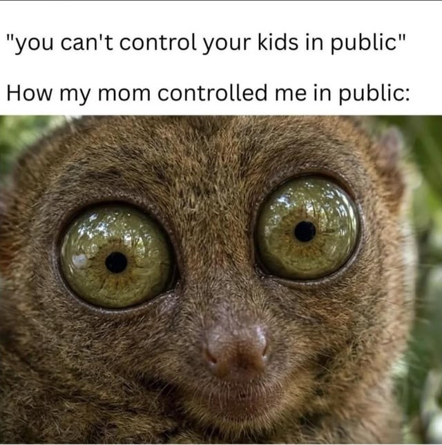 you can't control your kids in public How my mom controlled me in public: