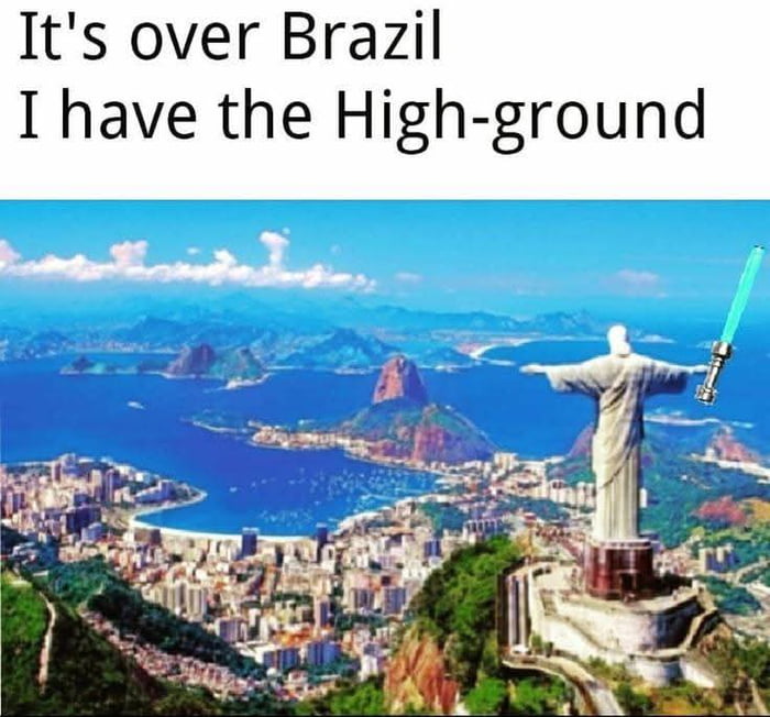 Acabou, Brasil, eu tenho o terreno elevado