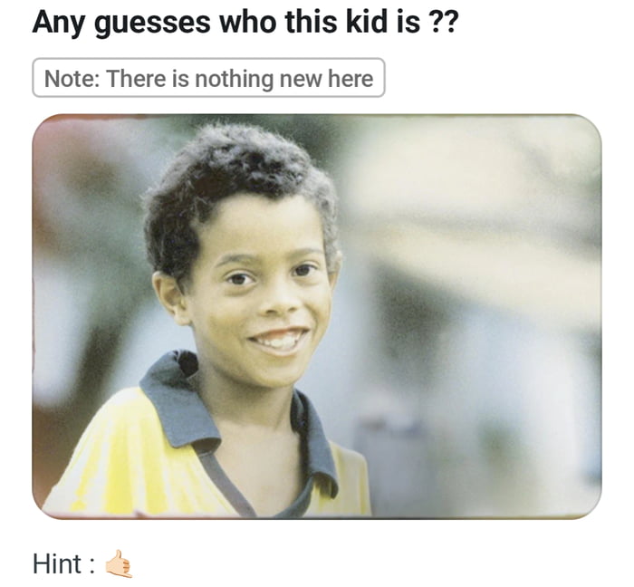 Alguma ideia de quem é esta criança?? Nota: Não há nada de novo aqui. Dica: 👍