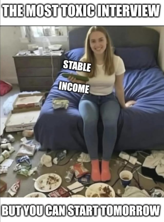 THE MOST TOXIC INTERVIEW STABLE INCOME BUT YOU CAN START TOMORROW