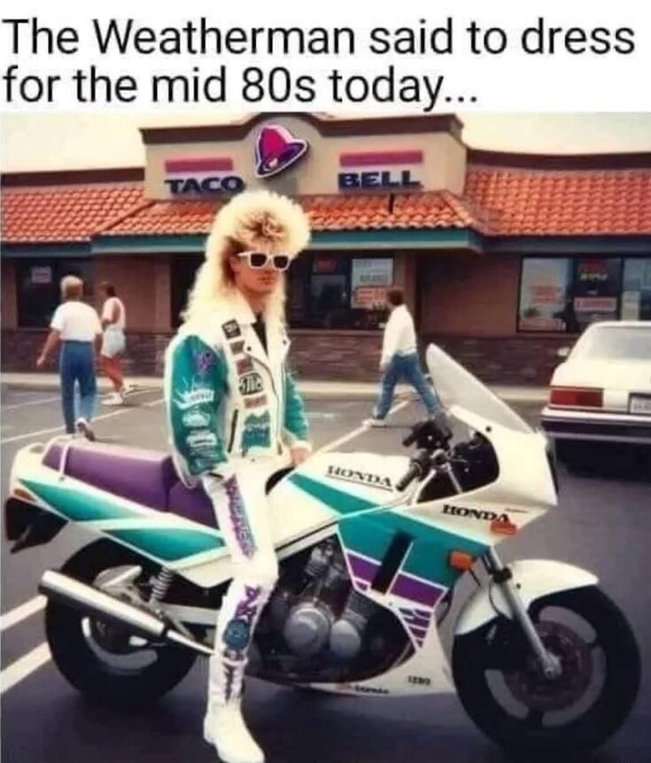 The Weatherman said to dress for the mid 80s today...