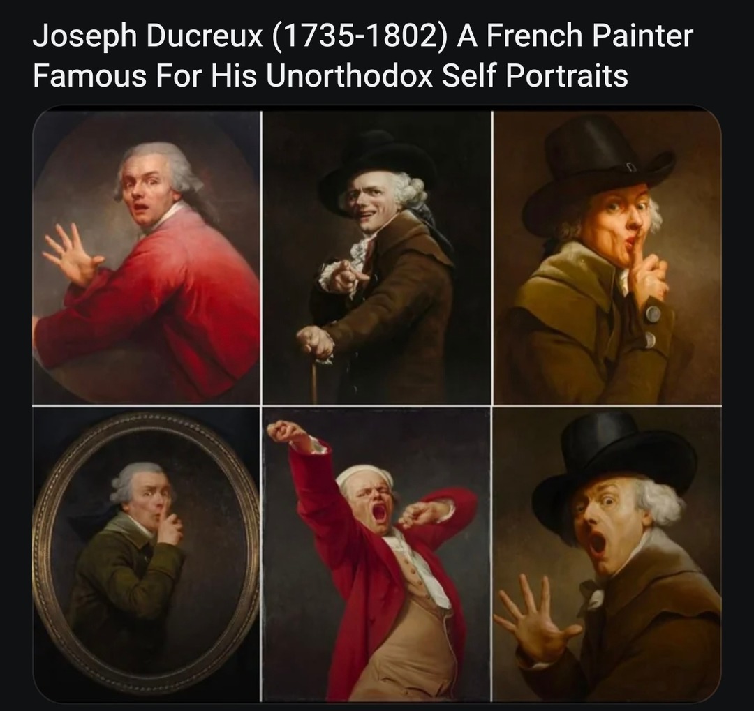 Joseph Ducreux (1735-1802) A French Painter Famous For His Unorthodox Self Portraits