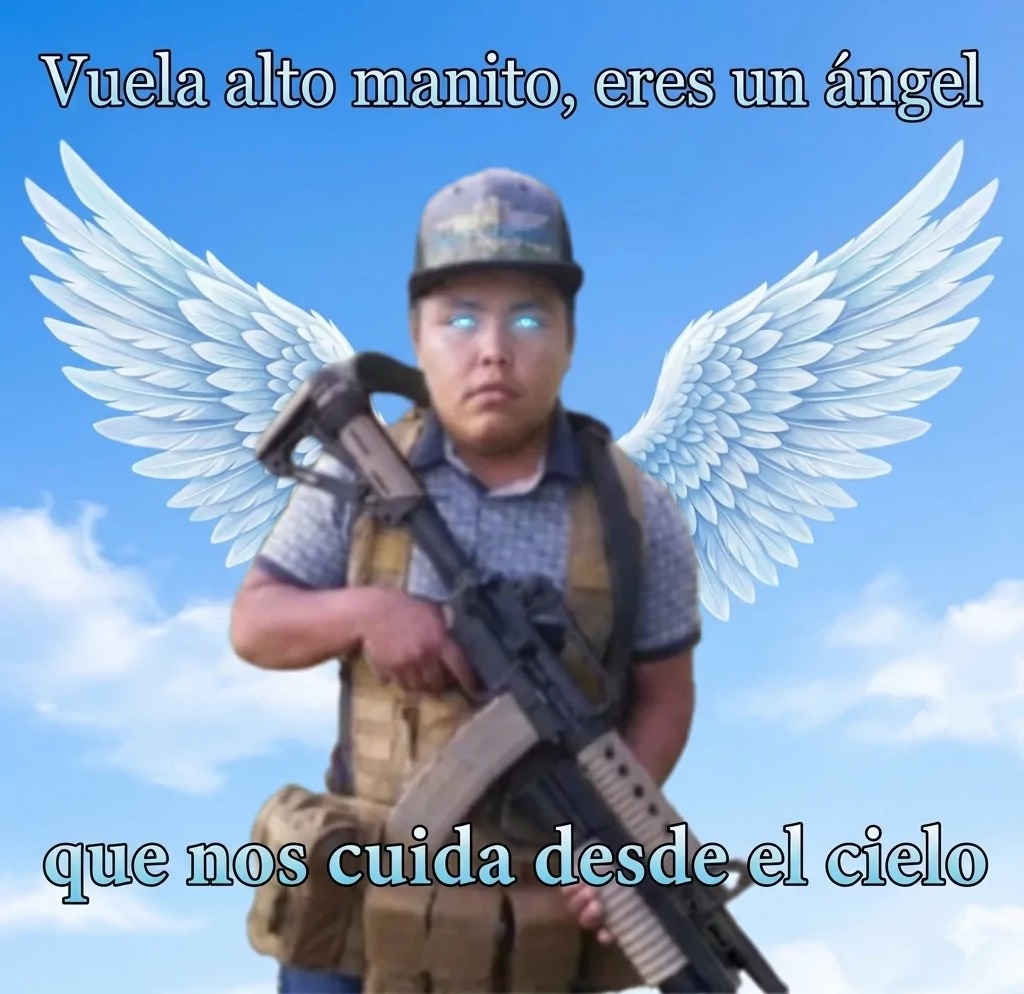 Vuela alto manito, eres un ángel que nos cuida desde el cielo