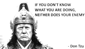 IF YOU DON'T KNOW WHAT YOU ARE DOING, NEITHER DOES YOUR ENEMY - Don Tzu