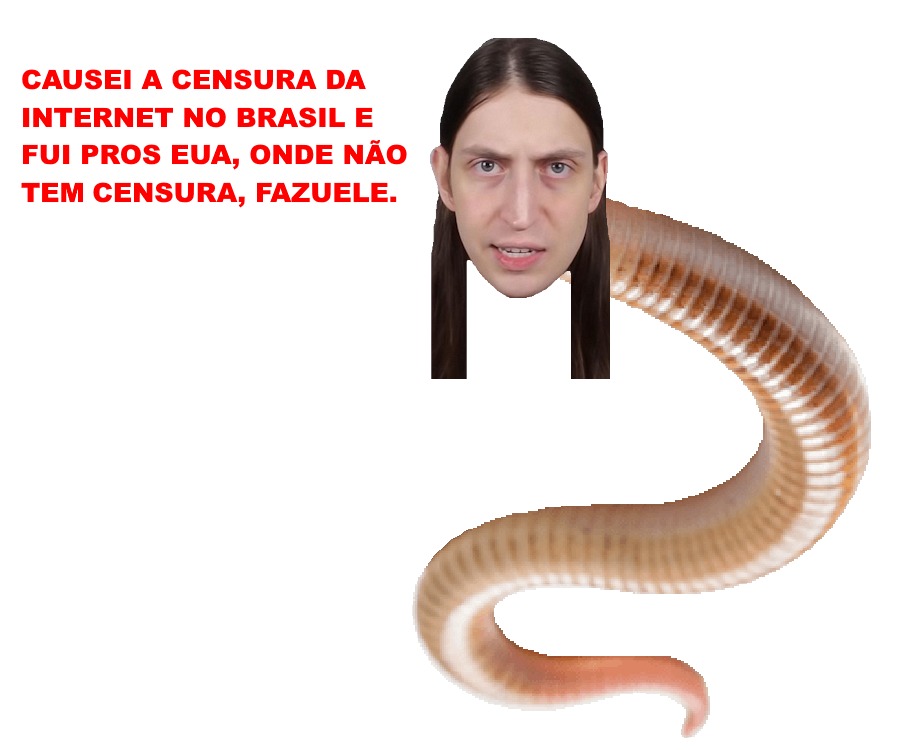 CAUSEI A CENSURA DA INTERNET NO BRASIL E FUI PROS EUA, ONDE NÃO TEM CENSURA, FAZUELE.