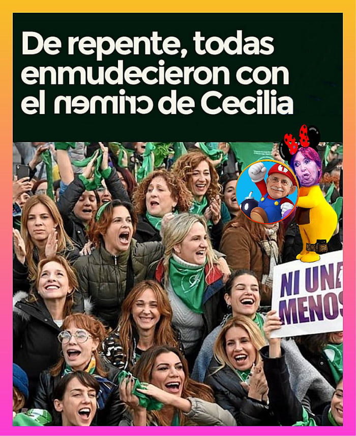 De repente, todas enmudecieron con el nombre de Cecilia. Ni una menos.
