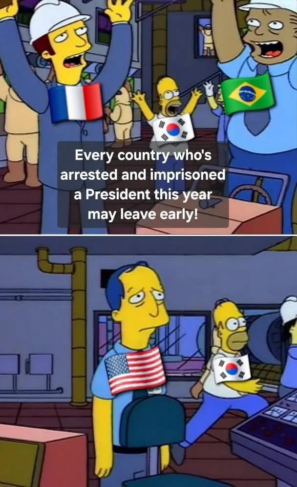 Todo país que prendeu e aprisionou um Presidente este ano pode sair mais cedo!