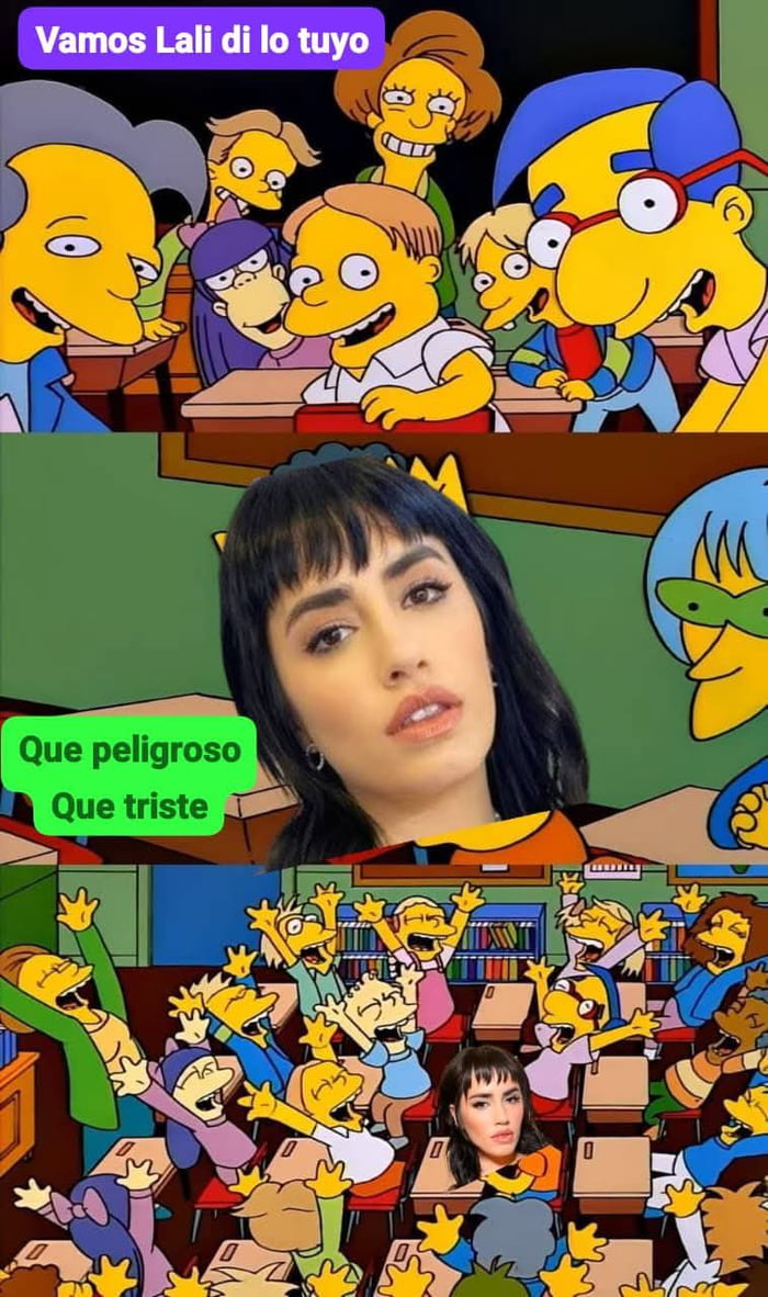 Vamos Lali di lo tuyo. Que peligroso. Que triste.