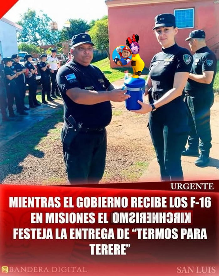 URGENTE. MIENTRAS EL GOBIERNO RECIBE LOS F-16 EN MISIONES EL OM2IЯIЭИНЯIХ FESTEJA LA ENTREGA DE 