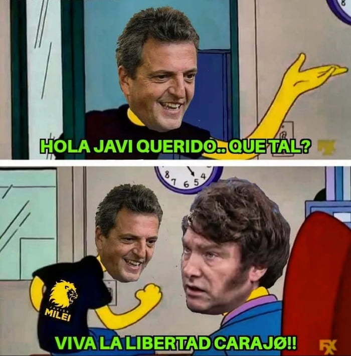 HOLA JAVI QUERIDO... QUE TAL? VIVA LA LIBERTAD CARAJO!!