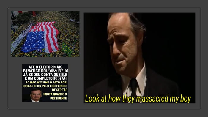 ATÉ O ELEITOR MAIS FANÁTICO DO BOLSONARO JÁ SE DEU CONTA QUE ELE É UM COMPLETO IDIOTA! SÓ NÃO ASSUME O FATO POR ORGULHO OU PELO EGO FERIDO DE SER TÃO IDIOTA QUANTO O PRESIDENTE.