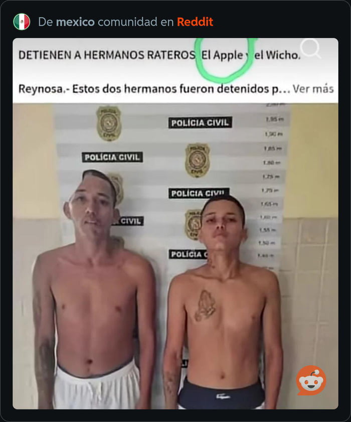 DETIENEN A HERMANOS RATEROS El Apple y el Wicho. Reynosa.- Estos dos hermanos fueron detenidos p... Ver más. POLICÍA CIVIL.