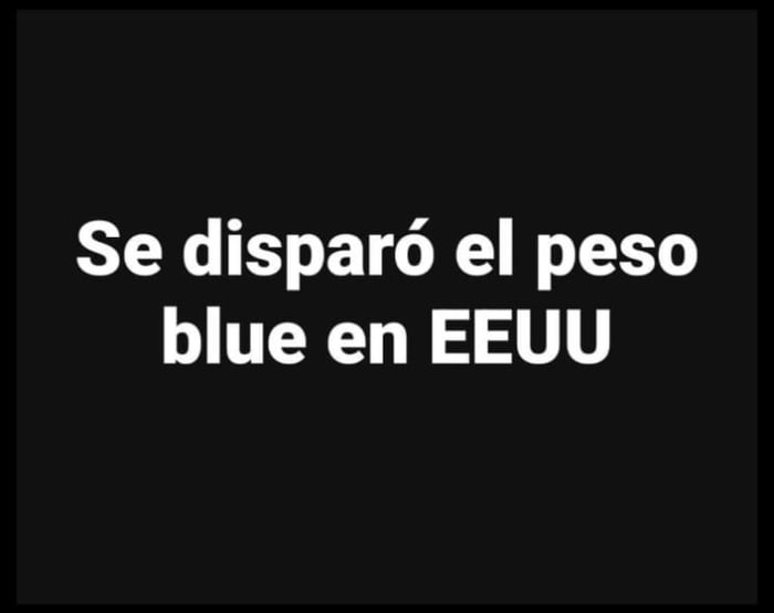 Se disparó el peso blue en EEUU