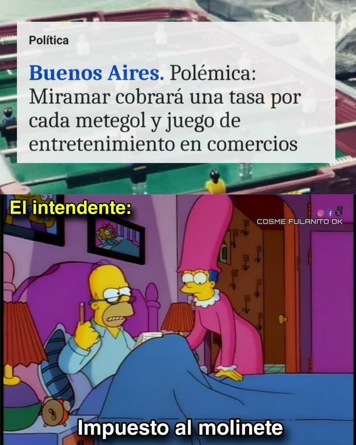 Política Buenos Aires. Polémica: Miramar cobrará una tasa por cada metegol y juego de entretenimiento en comercios El intendente: Impuesto al molinete