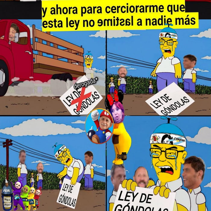 y ahora para cerciorarme que esta ley no moleste a nadie más. Ley de Góndolas. Derogada.