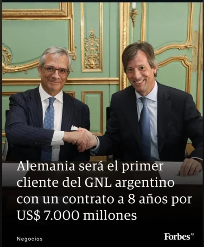 Alemania será el primer cliente del GNL argentino con un contrato a 8 años por US$ 7.000 millones. Negocios. Forbes AR.