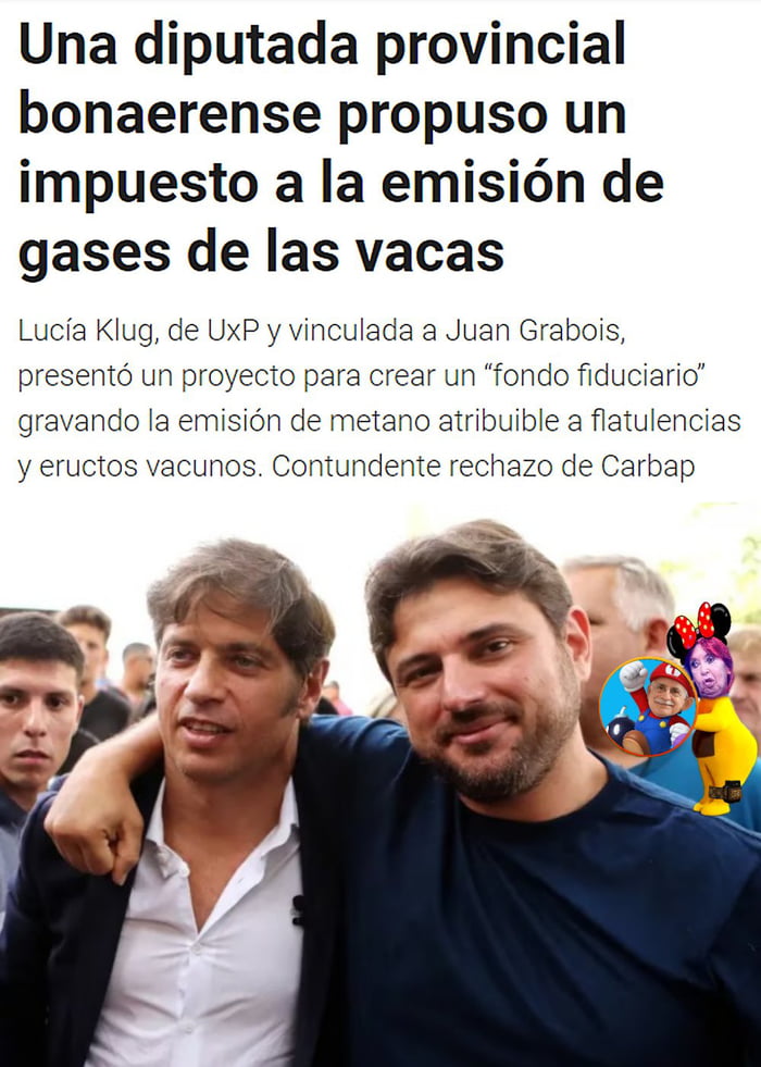 Una diputada provincial bonaerense propuso un impuesto a la emisión de gases de las vacas. Lucía Klug, de UxP y vinculada a Juan Grabois, presentó un proyecto para crear un 