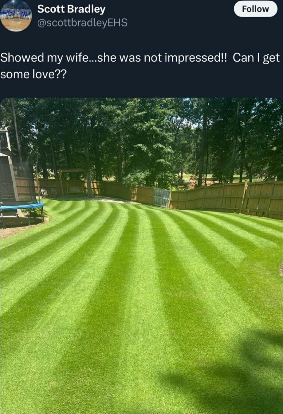 Scott Bradley @scottbradleyEHS Follow Showed my wife...she was not impressed!! Can I get some love??