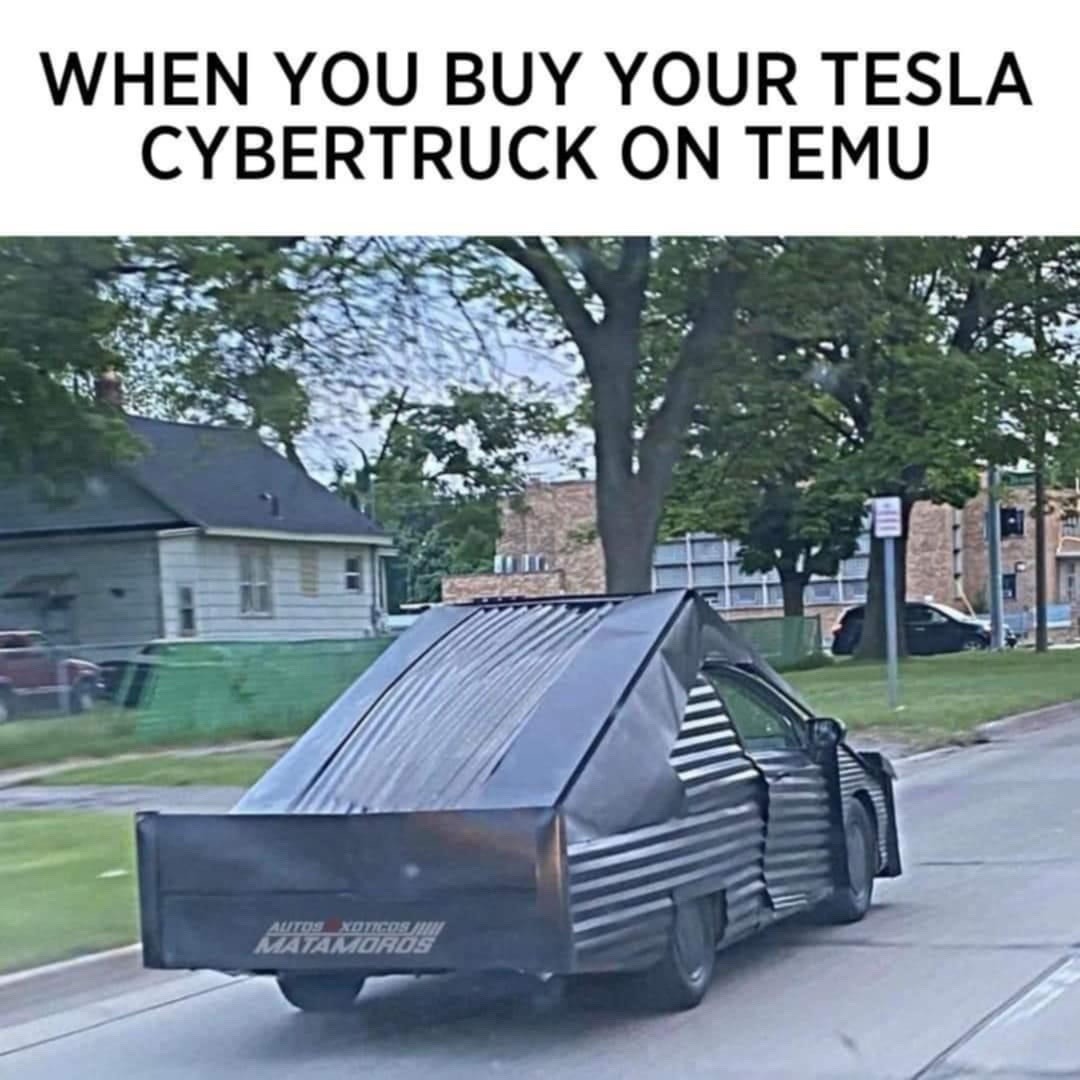 WHEN YOU BUY YOUR TESLA CYBERTRUCK ON TEMU. AUTOS XOTICOS MATAMOROS.