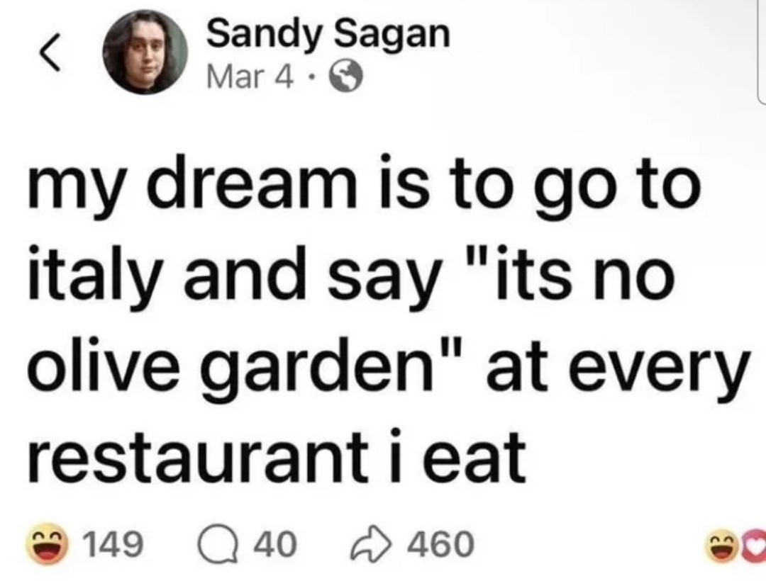 my dream is to go to italy and say 