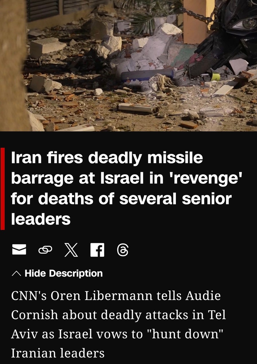 Iran fires deadly missile barrage at Israel in 'revenge' for deaths of several senior leaders. CNN's Oren Libermann tells Audie Cornish about deadly attacks in Tel Aviv as Israel vows to 