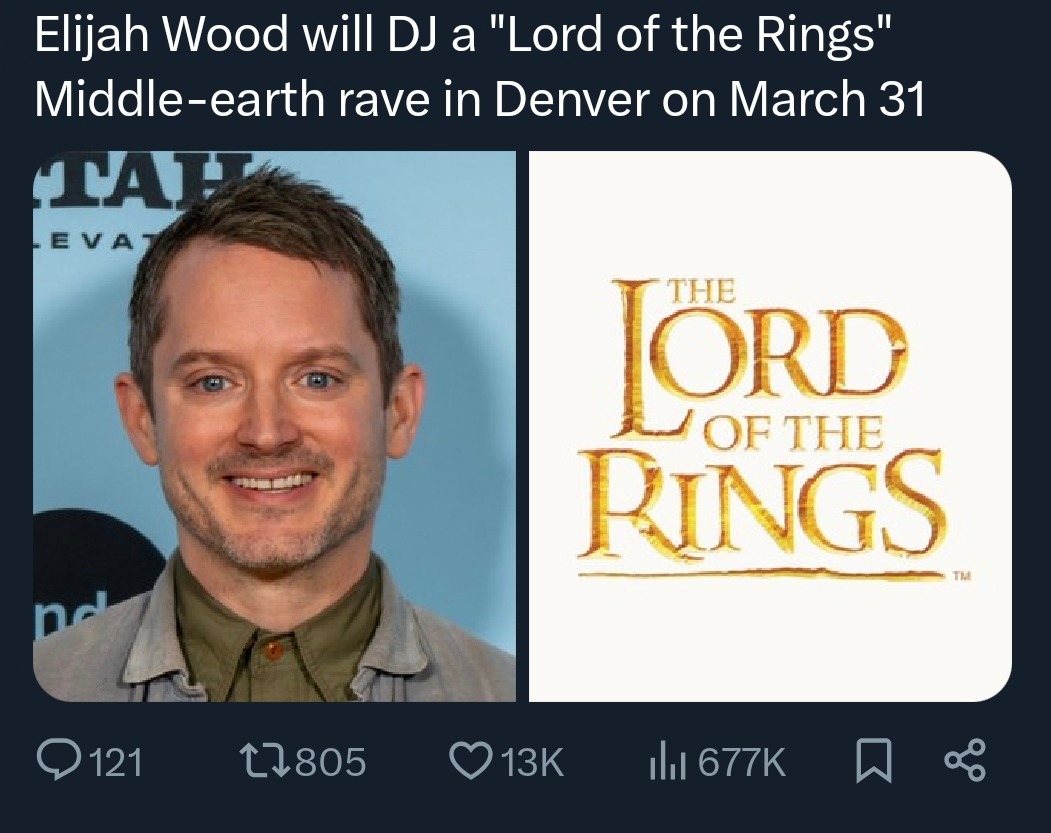 Elijah Wood will DJ a 