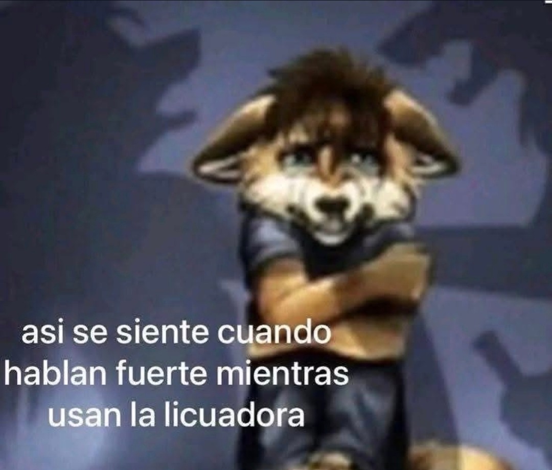 asi se siente cuando hablan fuerte mientras usan la licuadora