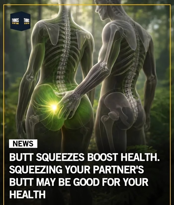 NEWS BUTT SQUEEZES BOOST HEALTH. SQUEEZING YOUR PARTNER'S BUTT MAY BE GOOD FOR YOUR HEALTH