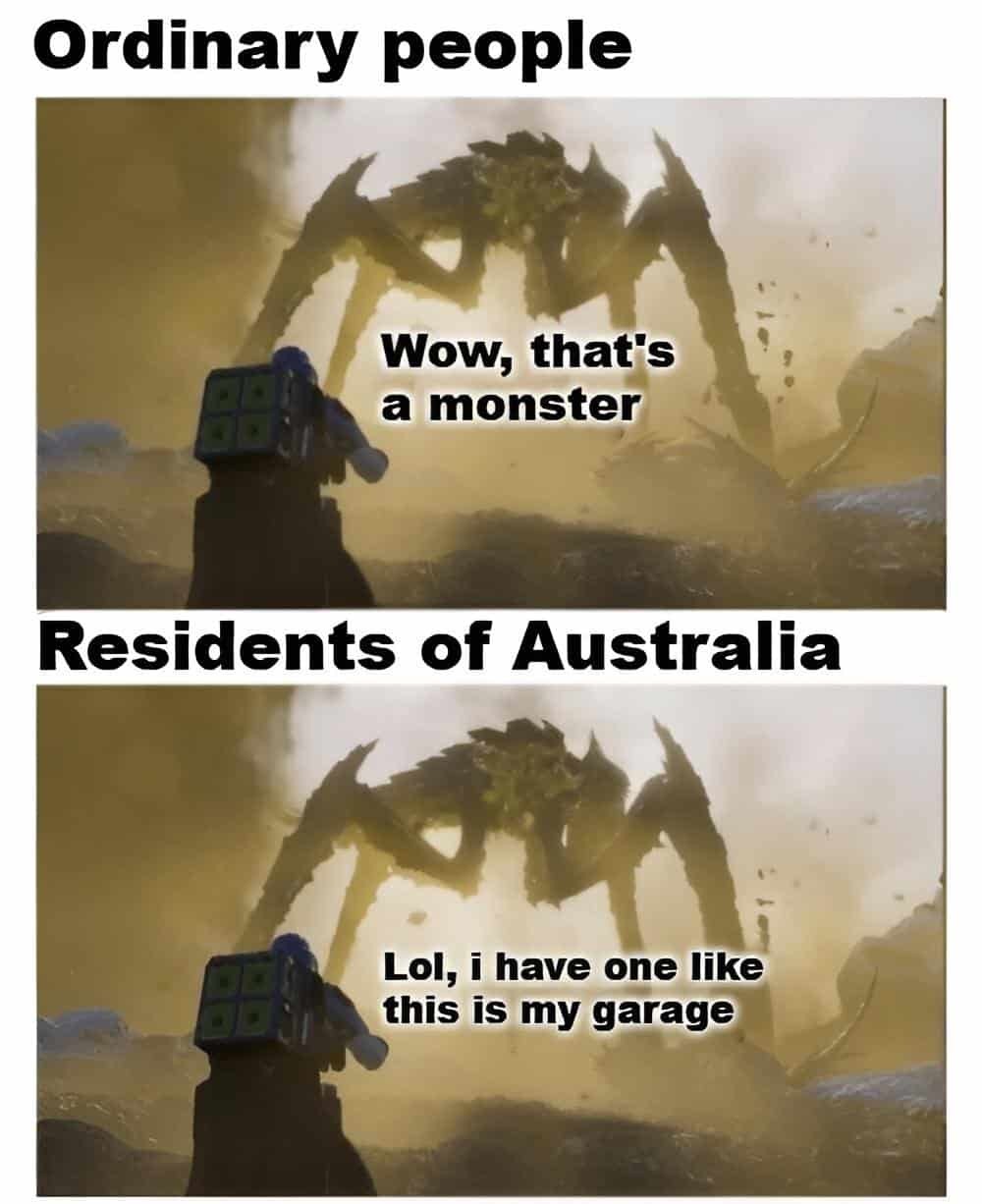Ordinary people. Wow, that's a monster. Residents of Australia. Lol, I have one like this is my garage.