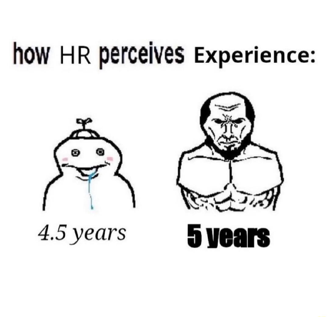how HR perceives Experience: 4.5 years 5 years