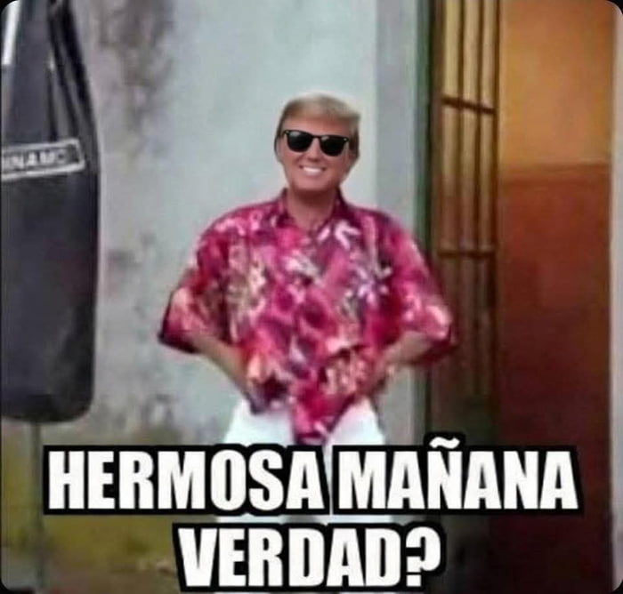 HERMOSA MAÑANA VERDAD?