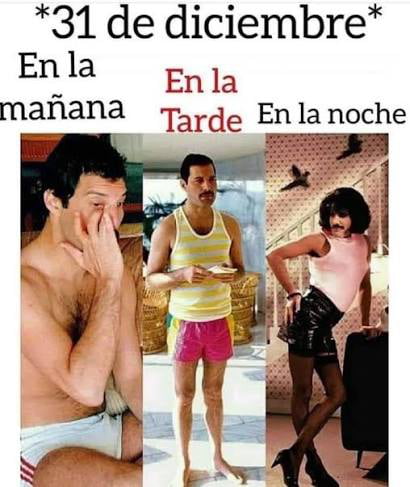 31 de diciembre. En la mañana, en la tarde, en la noche.